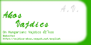 akos vajdics business card